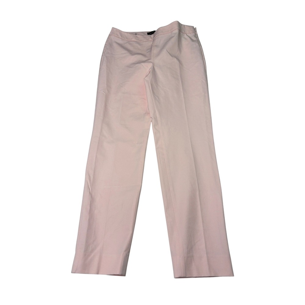 NWT Talbots Chatham Ankle Pants Womens 6 32X29 Pink Slim Leg Side Zip Stained